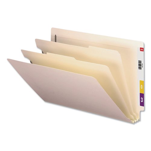 Universal UNV16151 Six-Section 2-Divider End Tab Classification Folders - Legal Size, Manila (10/Box)