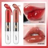 WALULAN Double-ended Lip Oil,Matte Lip Gloss, Waterproof Sweatproof Lipstick Sealer,Lip Glow Oil,Plumper Clear Hydrating, Lipstick Raincoa