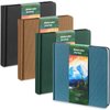 Mooliwe 4 Pcs Watercolor Paper Sketchbook 5.5" x 5.5" Watercolor Travel Journal 300 GSM Cotton Paper Cold Press 48 Pages Drawing Papers Artist Paper Pads Gift for Christmas(Dark Green Color)