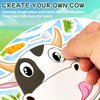 Ozepao Cow Stickers 24 Pcs Make-A-Face Mix and Match Cow Sticker Sheets for Kids Cute Cow Party Favors and Crafts