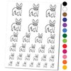Charming Frenchie French Bulldog Pet Dog Temporary Tattoo Water Resistant Fake Body Art Set Collection - Black (One Sheet)