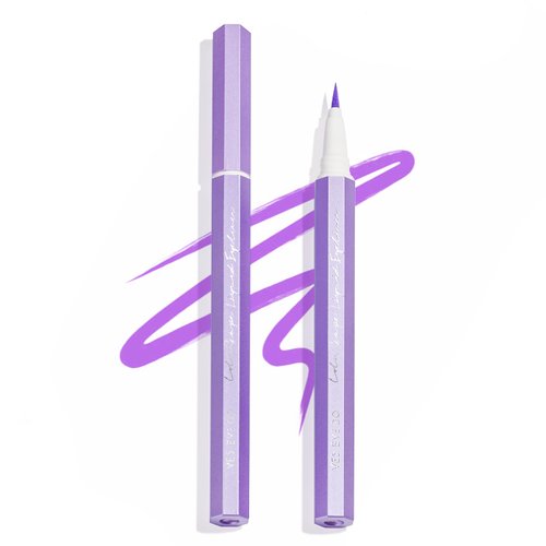 YES.EYE DO Purple Liquid Eyeliner - Fast Drying Smudgeproof Colored Eyeliner - Felt Tip Applicator for Precise Line Application - Easy to Remove with Warm Water - Body Art Use (Lavender Whisper)