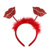 Valentine's Day Hairband Glitter Red Sexy Lip Headbands Hair Hoop Head Bopper Holiday Hair Accessories for Valentines Wedding Birthday Party Favor Gift Valentine's Day Romantic Princess Dress Up