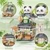 Street View Tea Shop Mini Building Blocks, MOC Creative Building Toys Cute Panda Animals Building Set for Girls 6-12, Simulation Architecture Construction Toy, Gift Idea for Kids Adults (860PCS)