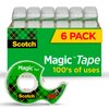 Scotch Magic Tape, Invisible, Home Office Supplies and Back to School Supplies for College and Classrooms, 6 Rolls with 6 Dispensers