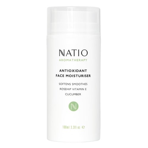 Natio Australia Aromatherapy Antioxidant Face Moisturizer, 3.3 ounce - Anti-Aging Face Cream - Rosehip and Vitamin E - Face Lotion for All Skin Types
