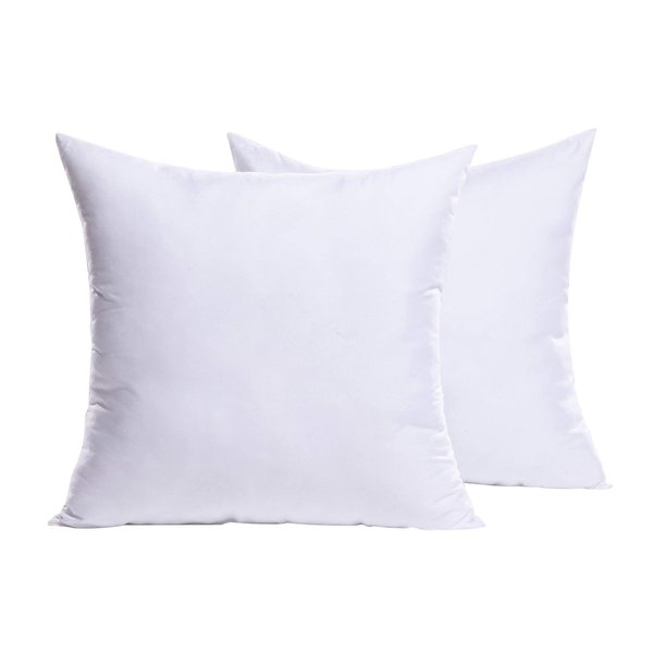 MIULEE Set of 2 Throw Pillow Inserts Premium Pillow Stuffer Square Form for Decorative Cushion Bed Couch Sofa 18x18 Inch