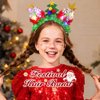 Nicute Light Up Christmas Headband Green LED Xmas Hair Hoop Glow Festival Party Hair Band for Women and Girls (Green 2)