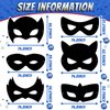 Deekin 36 Pcs Scratch Paper Mask Rainbow Hero DIY Kids Masks Craft Kit for Dress up Mardi Gras Party Favor