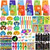 168Pcs Dinosaur Birthday Party Favors, Dino Party Favors Include Masks Bubble Stamps Hatching Eggs Bags Craft Bookmarks DIY Stickers Slap Bracelets for Dinosaur Birthday Party Decorations Supplies