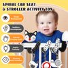 teytoy Spiral Car Seat Toy, Black and White High Contrast Stroller Activity Toy Car Seat Toys for Babies 0 3 6 9 12 Months Boys Girls, Hanging Carseat Toys for Crib Mobile, Newborn Toy Gift