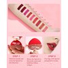 LYSdefeu 3 Colors Lazy Lipstick Set, Love Matte Velvet Lipstick Labiales Long Lasting Waterproof Non-stick Not Fade Lip Stain Lip Gloss, Easy to Color Lipstick Lazy Lip Makeup for Women Girl-01+11+12