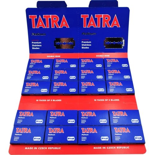 100 Tatra Platinum Double Edge Razor Blades