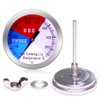 NEWSTART BBQ Thermometer Gauge - Charcoal Grill Pit Smoker Temp Gauge Grill Thermomete, Stainless Steel, 2 Pack