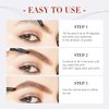 Eyebrow Pencil Microblade Eyebrow Pen - Waterproof Eyebrow Pen 4 Fork Tip Pencil Smudge Proof Long Lasting Brow Pen, Light Brown