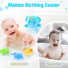 4 in 1 Bubble Bath Toys for Kids Ages 1-3 - Elephant Bathtub Bubble Machine with 3 Pack Swimming Bath Toys for Toddlers 3+ Baby Bath Toys for Kids Ages 4-8 Floating Wind Up Toys for 3+