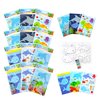 TINYMILLS Sea Turtles Animals Coloring Book Set with 12 Coloring Books and 48 Crayons Ocean Animals Birthday Party Supplies Favor Bag Filler Carnival Prizes Rewards