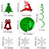 Christmas Party Decorations Foil Hanging Ceiling Swirls (30Pcs Fully-Assembled) Reindeer Bell Christmas Tree Snowflake Swirls for Porch Home House Bar, Christmas Holiday Supplies Decorations