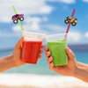 24 Monster Truck Party Favors Car Reusable Straight Straws for Monster Truck Car Birthday Party Supplies with 2 Cleaning Brushes 6 Color Straws