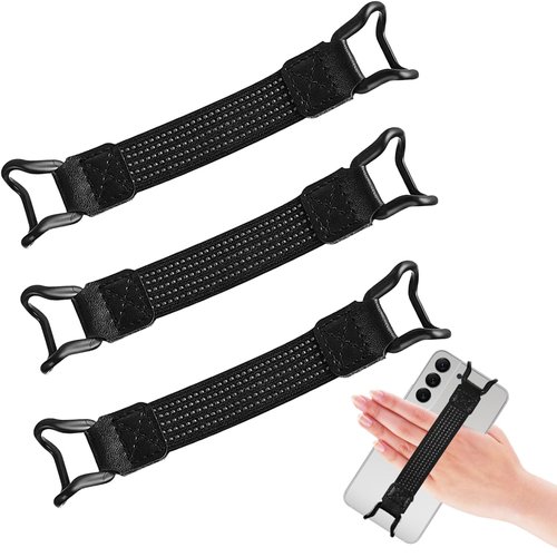 YUANGUNGUN Mobile Phone Security Hand Strap Holders Mobile Phone Grip Straps with Clip Handheld Drop Prevention Elastic Bundle Grip Belts Phone Accessory for Kindle and Most Smartphones(3 Pcs)