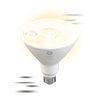 GE Lighting LED+ Outdoor Security Flood Light Bulb with Motion Sensor, Warm White, Dusk to Dawn Setting, Medium Base, 90 Watt Replacement, 1 Count (Pack of 1)