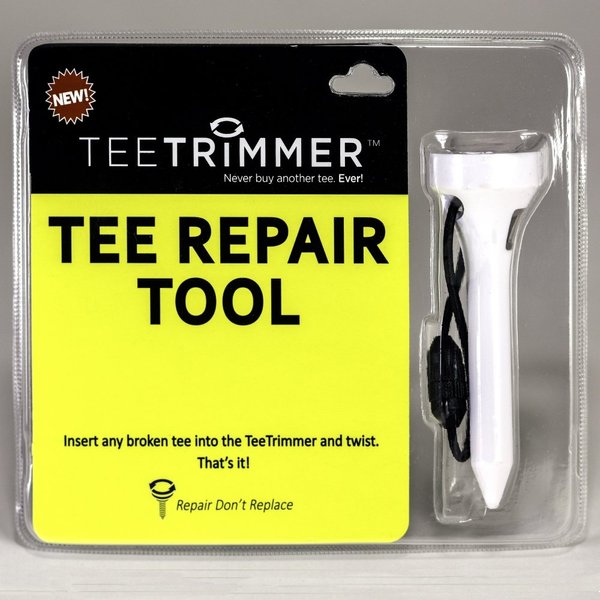 Your Broken Golf Tee Solution | Repair Tool Easily Sharpens Broken Wood & Plastic Tees | Perfect Golf Bag Accessory | Makes Great Gift for Any Golfer