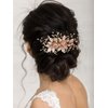 SWEETV Handmade Bridal Hair Comb, Wedding Hair Accessory and Headpiece for Brides and Bridesmaids