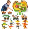 Dinosaur Toys for Kids 3-5, Interactive Set of Dino Toys, Dinosaur Toys for Boys Girls, Dino Egg Amusement Park with Dinosaur Figure Toys Dinosaur Cars, Toddler Toys for Birthday Gifts