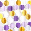 Purple-Lavender White-Gold Party-Decorations Paper Garland - 39ft 3D Graduation Hanging Streamers Banner,Birthday Wedding Anniversary Baby Shower Bachelorette Valentine Day Backdrop Decor Burgleda