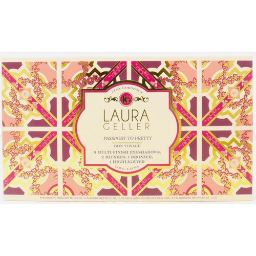 Laura Geller Bon Voyage 9 Multi-Finish Eyeshadows, 1 Highlighter, 2 Blush, 1 Bronzer Full Face Palette