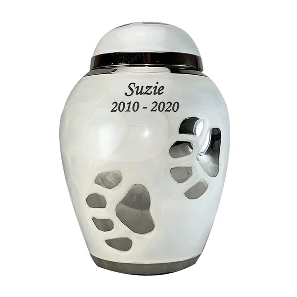 NWA Custom Engraved Small Paw Cremation Pet Urn