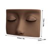 Lash Mannequin Head, Silicone Lash Extension Supplies with 3 Pairs Replaced Eyelid, Removable Realistic Eyelids with Eyelash Mannequin for Lash Practice, Makeup Eyelash Extensions (Dark Brown)