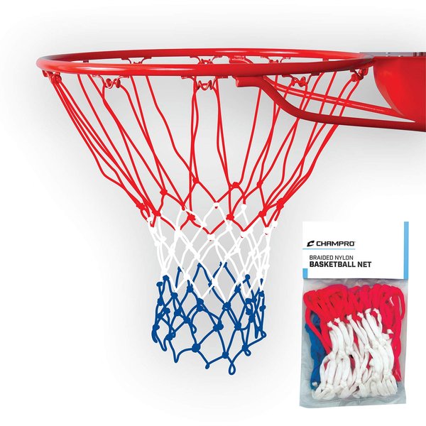 Champro Basketball Net, Braided Nylon (Red/White/Blue, 21-Inch)