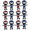 Set of 2 Inflatable 24" NINJAS/PARTY Decorations/INFLATES/Toys/Red/Blue/DECOR