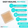 MedVanceTM Silicone - Bordered Silicone Adhesive Foam Dressing Size 6"x6" (4.1"x4.1" pad), Box of 5 dressings