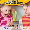12 Packs Wooden Triangle Peg Games Wooden Board Game for Family Boys Girls Adults, Learning Toys Fun Board Games Travel Peg Jump Games