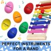 Ehome Easter Egg Shakers, 12Pcs Egg Shakers Musical Instruments, Egg Shakers for Babies, Plastic Eggs for Toddlers 1-3, Easter Baby Shaker Toy, 6 Colors Montessori Baby Maracas(Plastic)