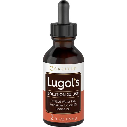 Lugols Iodine 2 Percent 2 fl oz | Potassium Iodide and Iodine Solution 2% Liquid Drops | by Carlyle