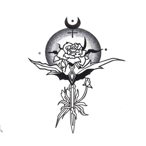 Lady Moth Temporary Tattoos 8 PCS Front Head Sticker Tattoo Stickers Cosplay Accessory