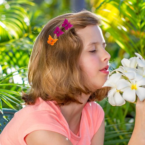 JLTPH 50 Pcs Butterfly Hair Clips, Beautiful Hair Clips Matte Colors Hair Mini Cute Accessories for Hair 92s Toddler Girls and Women Assorted Color