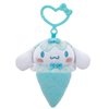 Hello Kitty and Friends 4-Pack Ice Cream Clip-On Plush Featuring Hello Kitty, Kuromi, My Melody, and Cinnamoroll with Unique Bow Clips