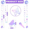 8 Pieces Popular Birthday Party Decorations Fans Music Party Hanging Garland Banner Iridescent Holographic Music Lover's Themed Party Decorations for Girls Birthday Fans Celebration Party Supplies