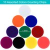 Coopay 200 Pieces 10 Colors 1-1/5 inch Plastic Learning Counters Disks Bingo Chip Counting Discs Markers for Math Practice and Poker Chips Game Tokens