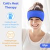 Hilph Headache Ice Pack Migraine Ice Head Wrap, Reusable Head Cold Pack Forehead Ice Pack for Migraine Relief, Headache Tension, Sinus Pain, Chemo, Stress Relief (Blue)