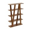 Cutemini Dollhouse Shelf Furniture Bookshelf 1/12 Scale Miniature Wooden Storage Rack Four Tier Shelves Doll House Accessories and Furniture Display Stand Mini Scene Ornaments Decoration (Brown)