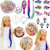 SAIBURAZ 18 inch Doll Hair Accessories for American OG Doll Hair Brush Rainbown Unicorn Kit Accessories Girl Doll Hair Styling Head for Girls Gifts（No Doll）