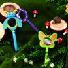Oudain 3 Pieces Magnifying Glass for Kids Pretty Petals Flower Magnifying Glasses Insect Magnifying Glass Butterfly Bee Ladybug Handheld Magnifier for Boys and Girls Gift