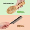 StyleShark Bamboo Paddle Brush - Scalp Massager for Hair Growth, Suitable for Men, Women, and Kids with Curly, Thin, Long, Short, Wet or Dry Hair