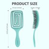 Daily Gard Detangling Brush, Dry and Wet Vented Detangler Hair Brush for Women and Men, Professional Paddle Curved Styling Hairbrush for Straight/Curly/Thick/Long/Wavy/Damaged Hair, Green