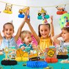 Construction Birthday Party Supplies Kit - Construction Themed Honeycomb Centerpiece ，Table Decorations for Kids' Construction Themed Birthday Party Decorations